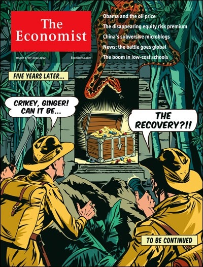 I think I see a recovery on the cover of The Economist
